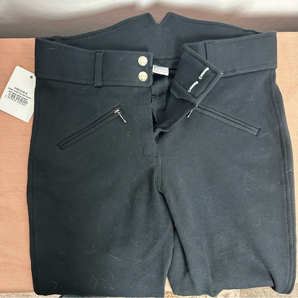 Black Knitted High Waist Breeches - Picture 4 of 5